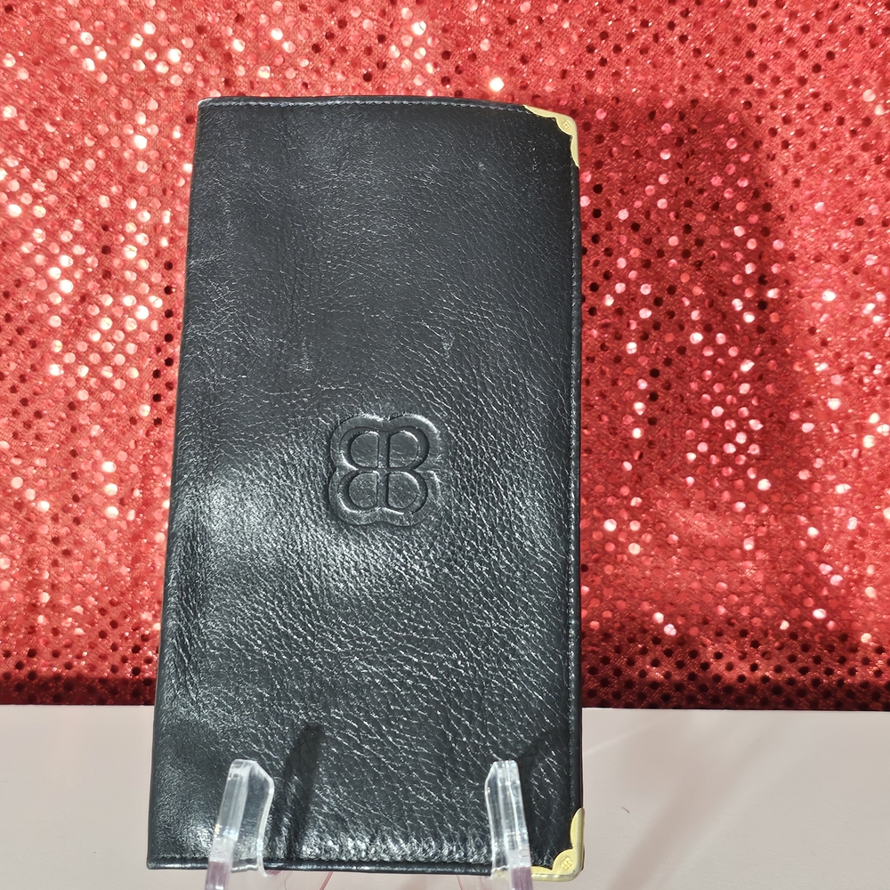 Balenciaga Black Leather Phone Case with Card Slots